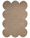 Rug MALVAN Taupe 160 x 230 cm Wool