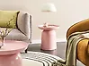 Side Table TORRENS Metal Pastel Pink