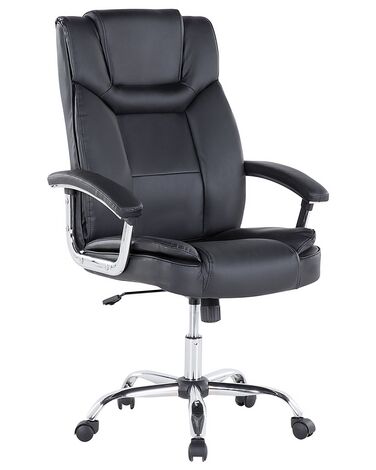 Executive Chair Faux Leather Black ADVANCE