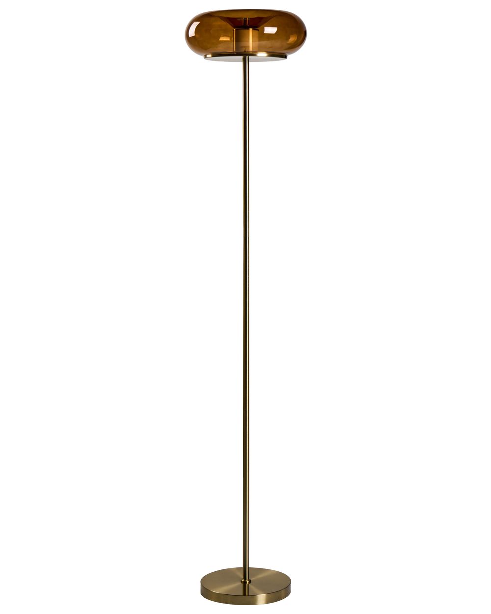 LED Floor Lamp NITH with Dimmer Glass Brown