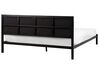 Cama de casal em metal preto e creme claro 160 x 200 cm CLAMART_931730