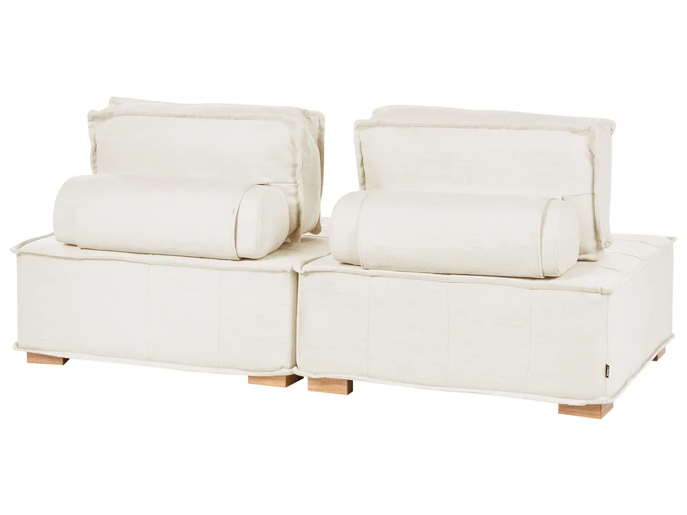 Modular Sofa 2 Seater TIBRO Fabric Off-White_1058097