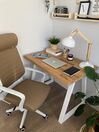 Hnedá ekologická kožená kancelárska stolička LEADER_813691