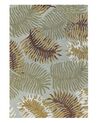 Teppich Wolle mehrfarbig 140 x 200 cm Palmenmuster Kurzflor VIZE_848417