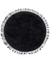 Kulatý bavlněný koberec ⌀ 140 cm černý BITLIS_837856