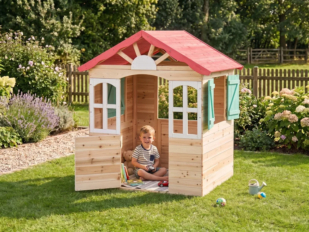 Garden Playhouse BADOLATO Fir Wood Light Brown