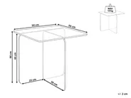 Side Table AMISK Tempered Glass Transparent_1032642