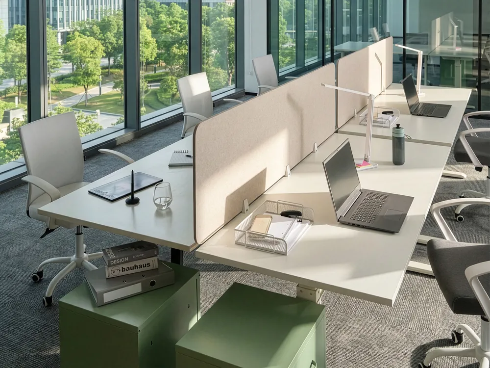 Desk Screen SPLIT 180 x 50 cm Beige