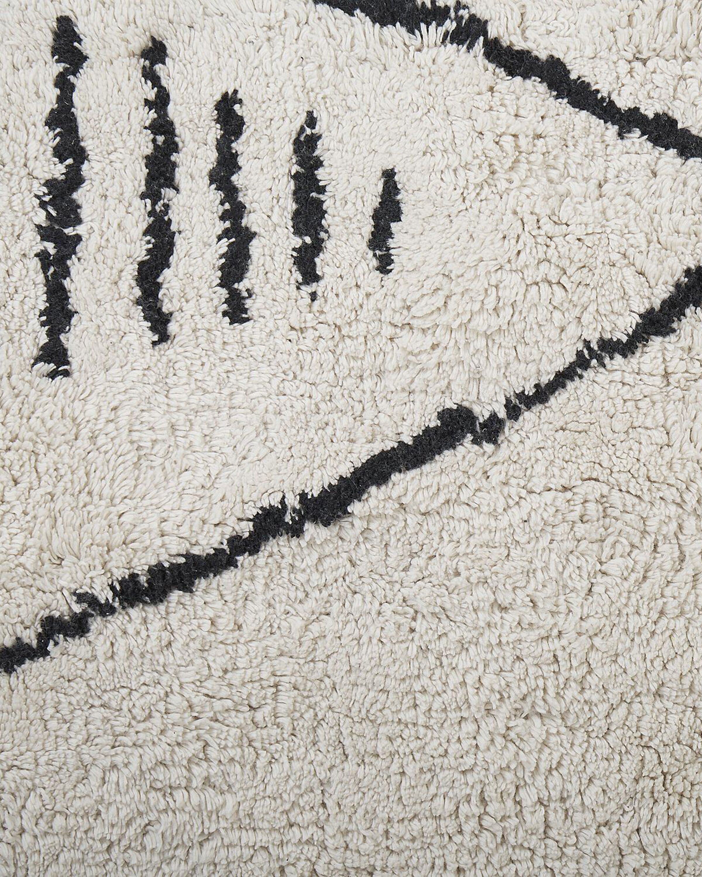 Bavlněný koberec 80 x 150 cm bílý/černý KEBIR_830860