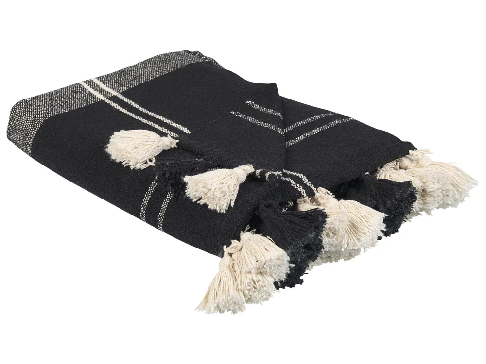 Blanket KULAC Cotton 130 x 170 cm Black