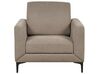 Ensemble canapés et fauteuil en tissu taupe 6 places FENES_897899