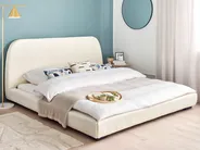 Waterbed Boucle ROISEL 180 x 200 cm (EU Super King) Light Beige_937507