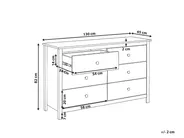 6 Drawer Chest BARCALDINE Pine Wood Green_1186453