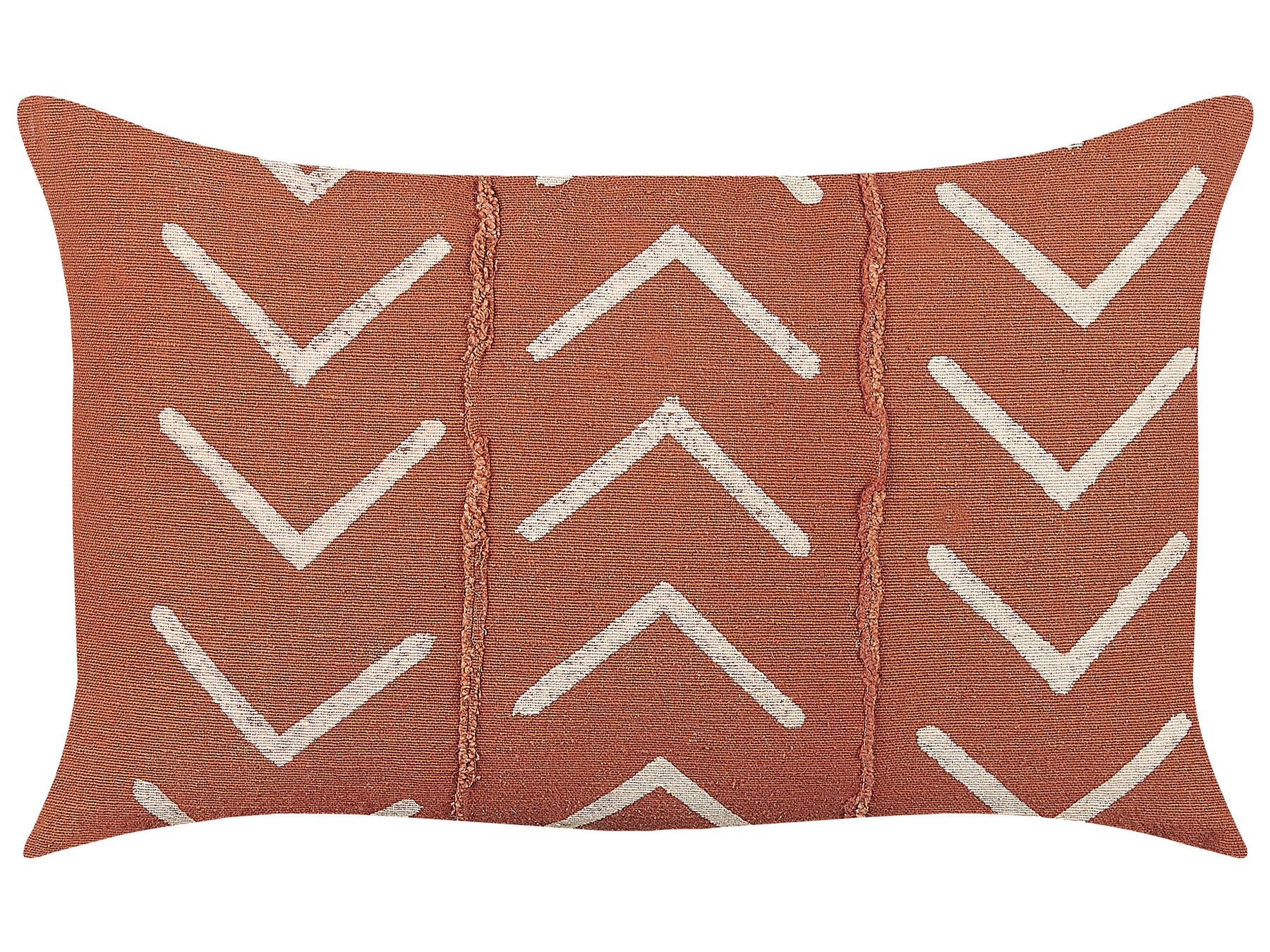 Cotton Cushion Geometric Pattern 35 x 55 cm Orange ALBIUM_839050