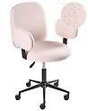Desk Chair MORAGA Boucle Pastel Pink