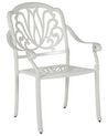 Set of 4 Garden Chairs White ANCONA_806954