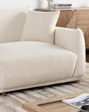 Living Room Set 5 Seater JUBEK Boucle Off-White_1078385