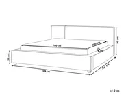 Bett mit Lattenrost Bouclé MIRANDE 160 x 200 cm Cremeweiß_943320