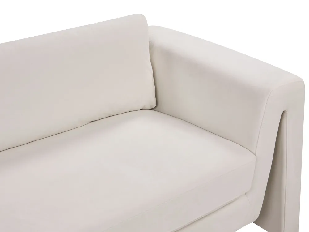 Divano 3 posti MAUNU Velluto Beige chiaro_895155
