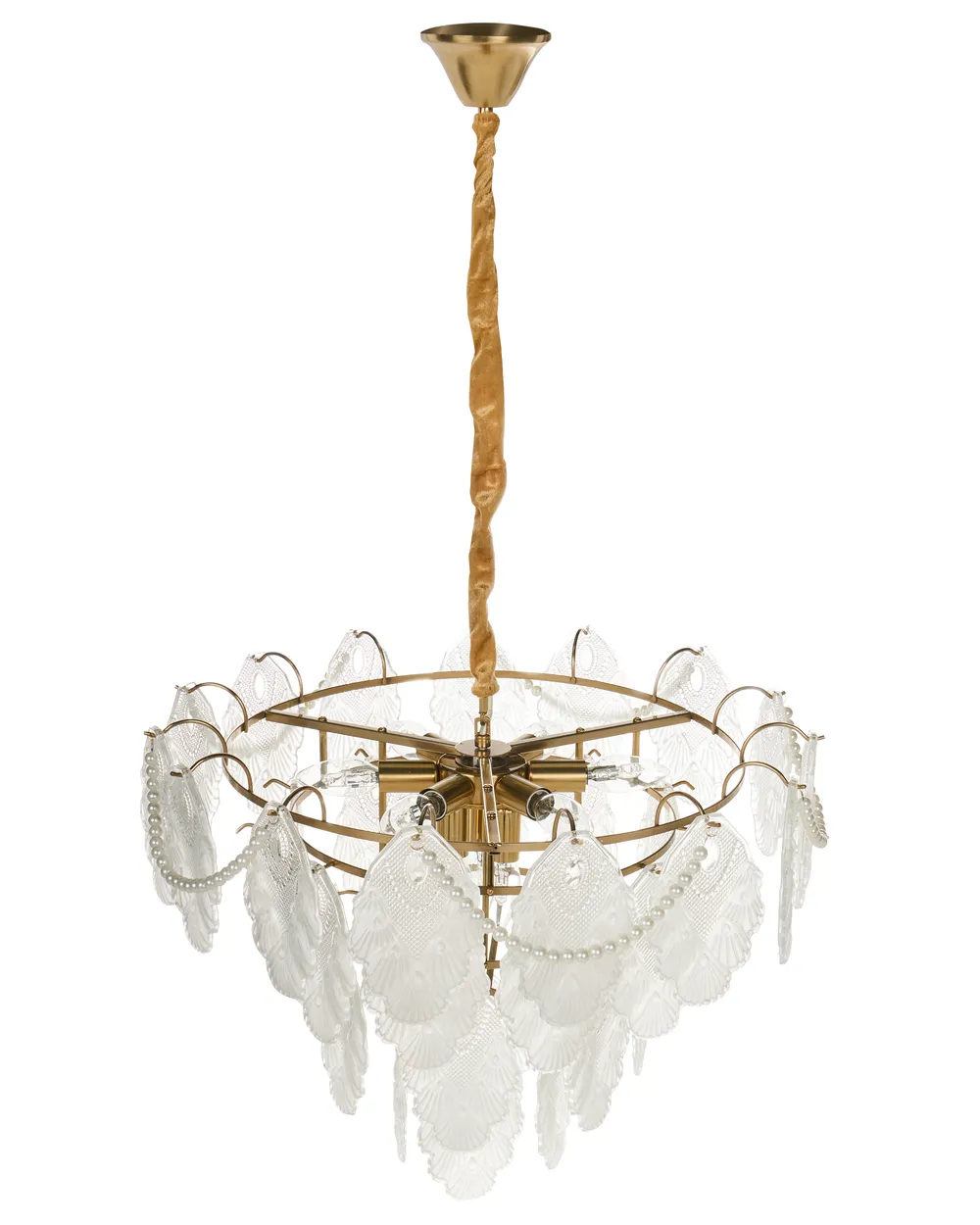 Chandelier ACARIGUA Glass Brass_1005299