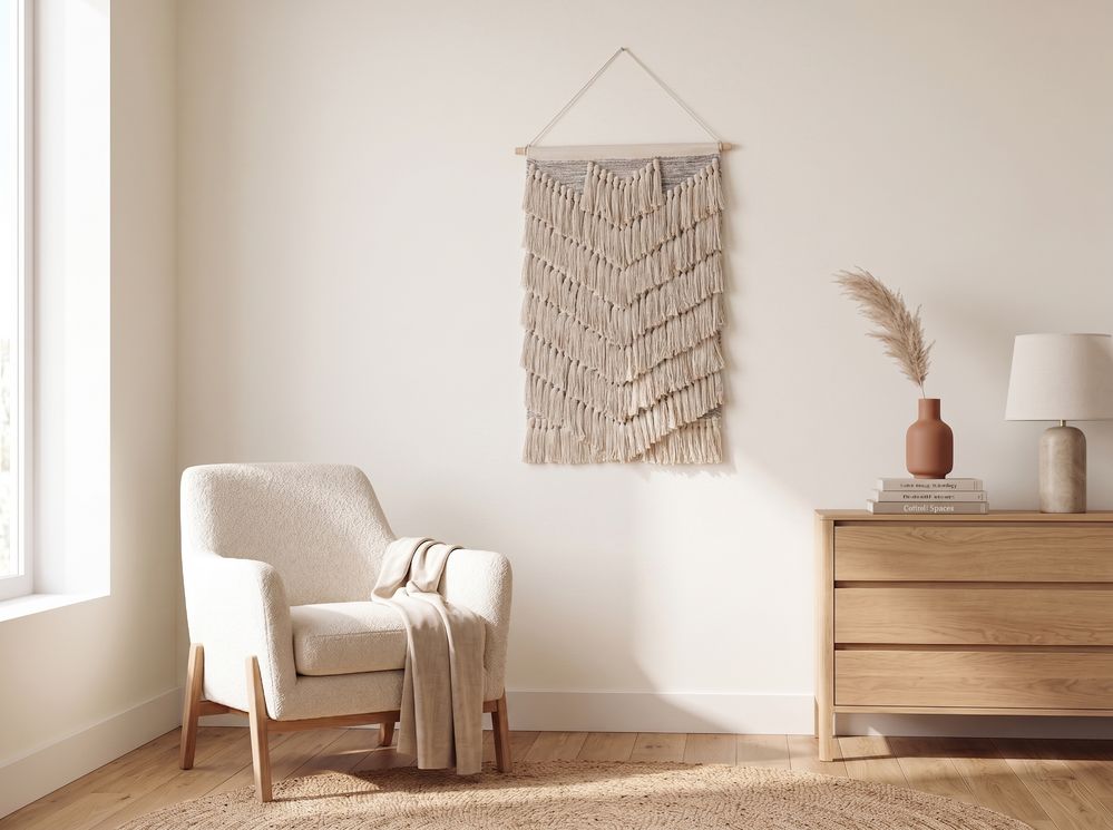 Wandbehang KOTRA Baumwolle 106 cm Beige