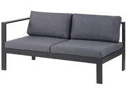 Set di divani angolari da giardino 5 posti MESSINA Metallo Nero Lato Sinistro_769439