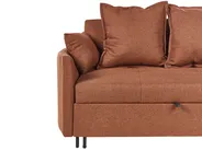 Sofa Bed 2 Seater HOVIN Fabric Golden Brown_962222