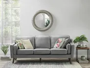 Canapé 3 places LOKKA Velours Gris clair_710720