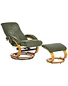 Sillón de masaje HERO con reposapiés Tela Verde