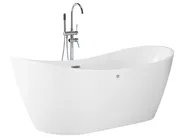 Vasca idromassaggio freestanding con LED ANTIGUA 168 x 80 cm Bianco_808015