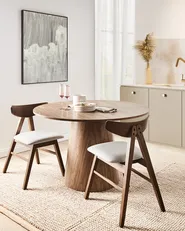 Set di 2 sedie da pranzo LACOTA Legno Marrone scuro/Grigio_975829