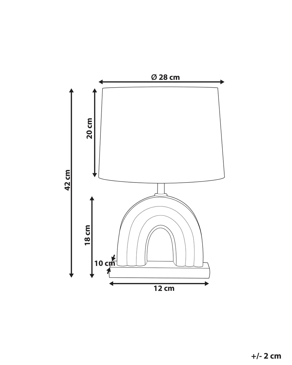 Table Lamp TITNA Ceramic Multicolour_891540