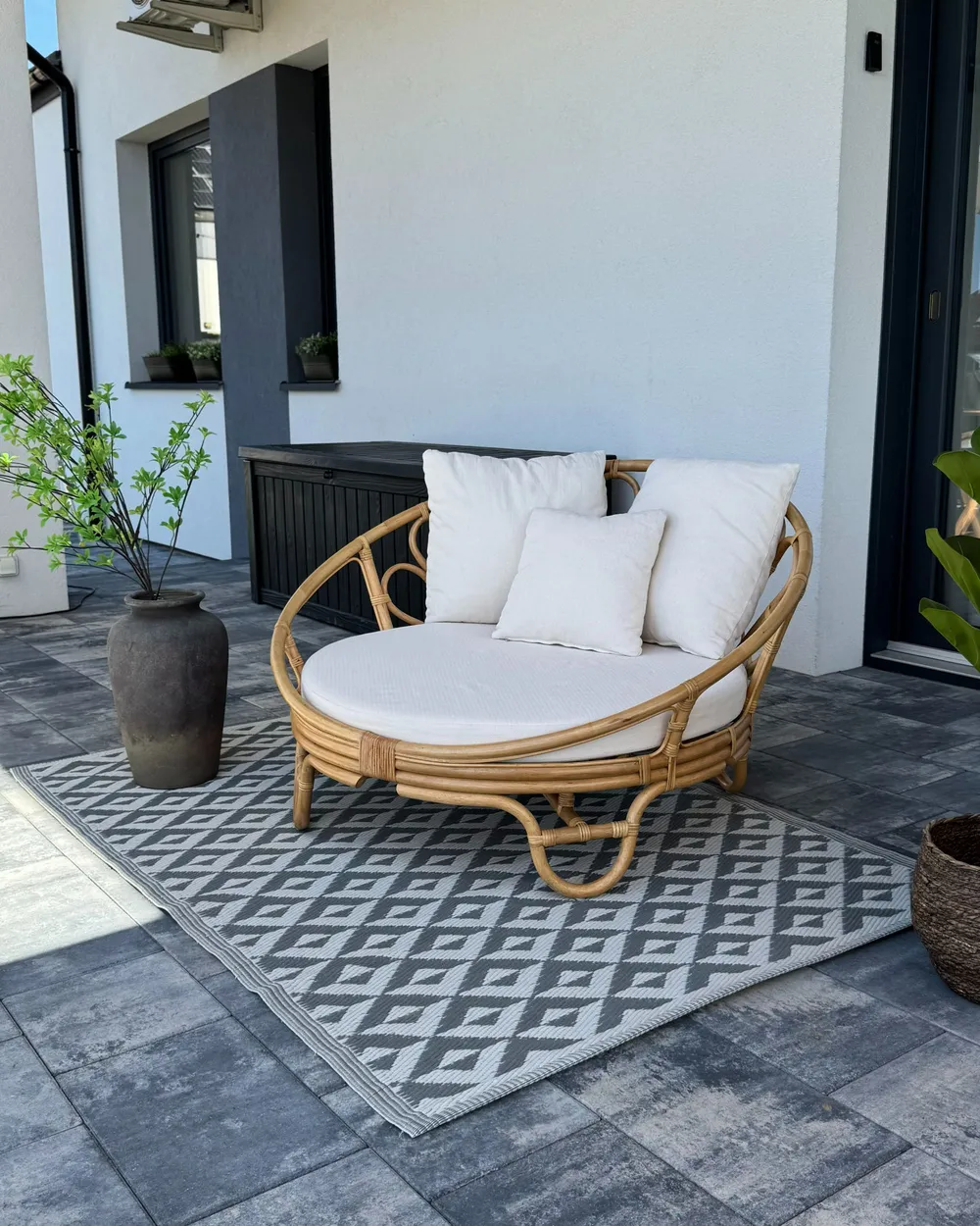Garden Daybed ROSSANO Rattan Natural_987837