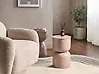 Side Table LETTA Metal Light Beige