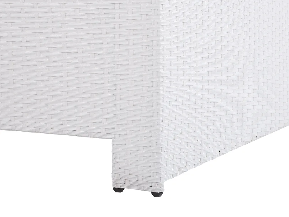 Garden Lounge Set with Table 4 Seater MARINO PE Rattan White_801176