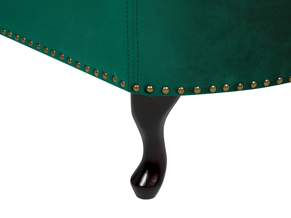 Left-Hand Chaise Longue NIMES Velvet Dark Green_805956
