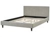 EU Double Size Bed Light Grey FITOU_875860