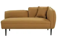 Right-Hand Chaise Longue CHEVANNES Boucle Mustard_895431
