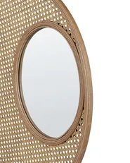 Wall Mirror PALAU 60 cm 60 cm Rattan Natural_904548