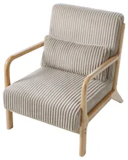 Poltrona SORSELE Velluto a coste Beige_1019393
