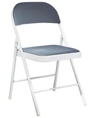 Set of 4 Folding Chairs SPARKS Metal Dark Grey/ White_938608