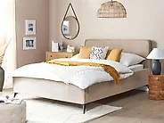 Bed Velvet VALOGNES 160 x 200 cm (EU King Size) Taupe_1182596
