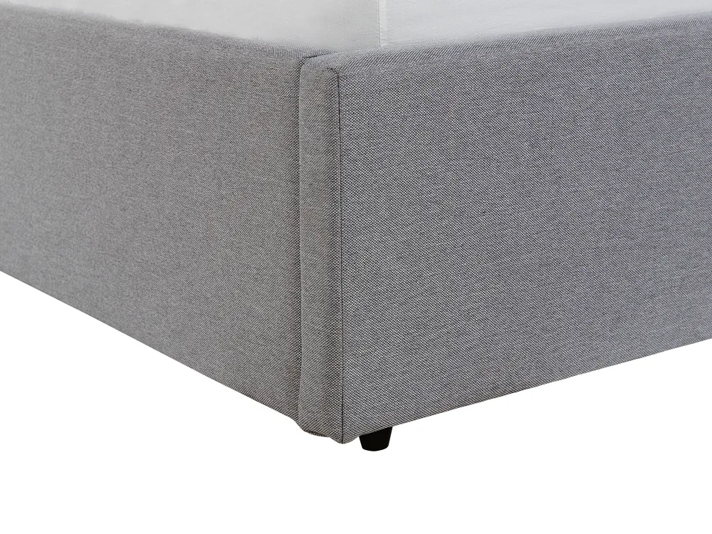 Ottoman Bed DREUX Fabric Light Grey 180 x 200 cm (EU Super King)_793245