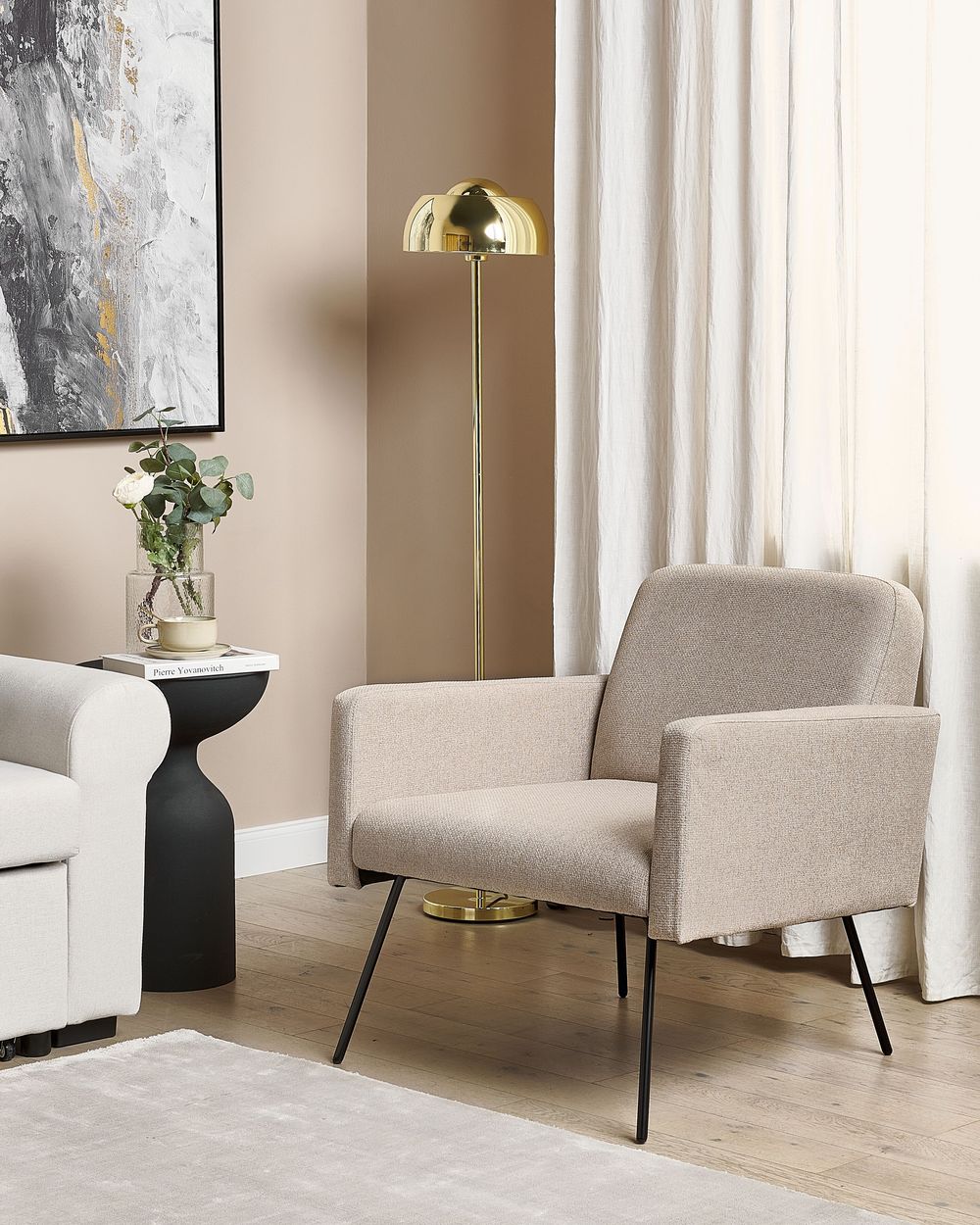 Armchair NARKEN Fabric Beige