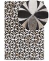 Kožený patchworkový koberec 140 x 200 cm vícebarevný ISHAN_780648