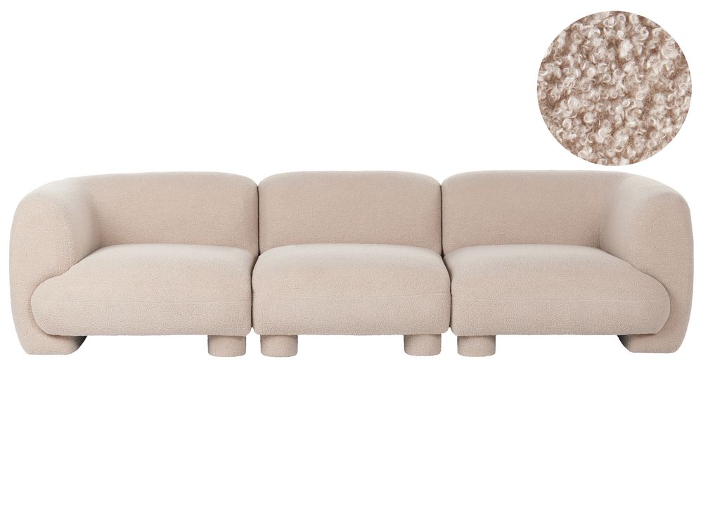 Divano modulare 3 posti MJALBI Bouclé Beige