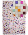 Dywan patchwork skórzany 140 x 200 cm wielokolorowy ADVAN_714191