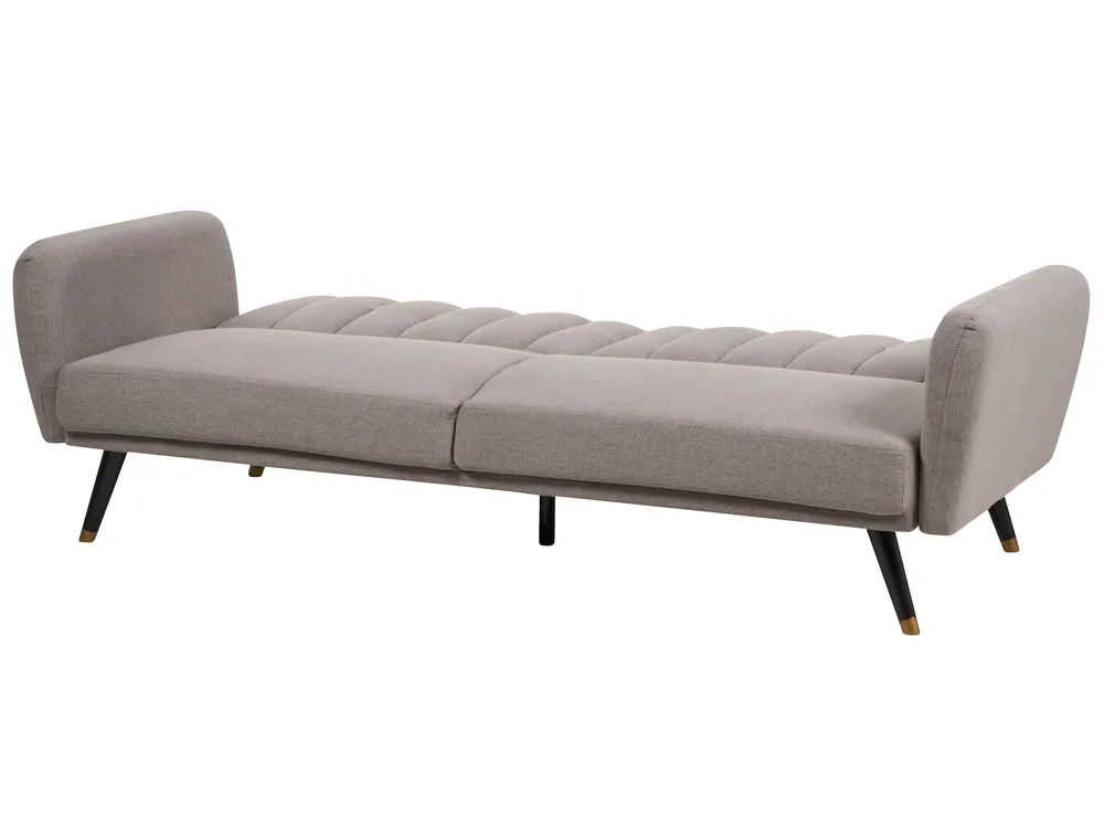Sofa Bed 3 Seater VIMMERBY Fabric Light Brown_900057
