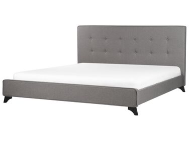 Čalouněná postel 180 x 200 cm šedá AMBASSADOR