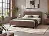 Bed Boucle VALOGNES 160 x 200 cm (EU King Size) Brown